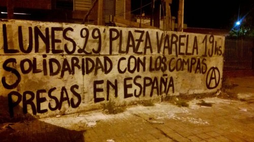 Συγκέντρωση στην πλατεία Βαρελά, στις 19:00 της 29ης Δεκέμβρη. Αλληλεγγύη στα έγκλειστα συντρόφια στην Ισπανία.